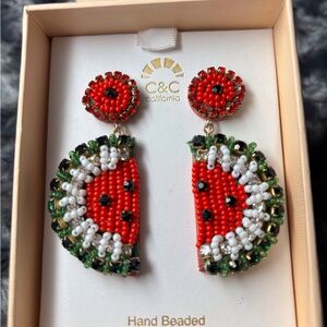 C&C California Watermelon Beaded Earrings
